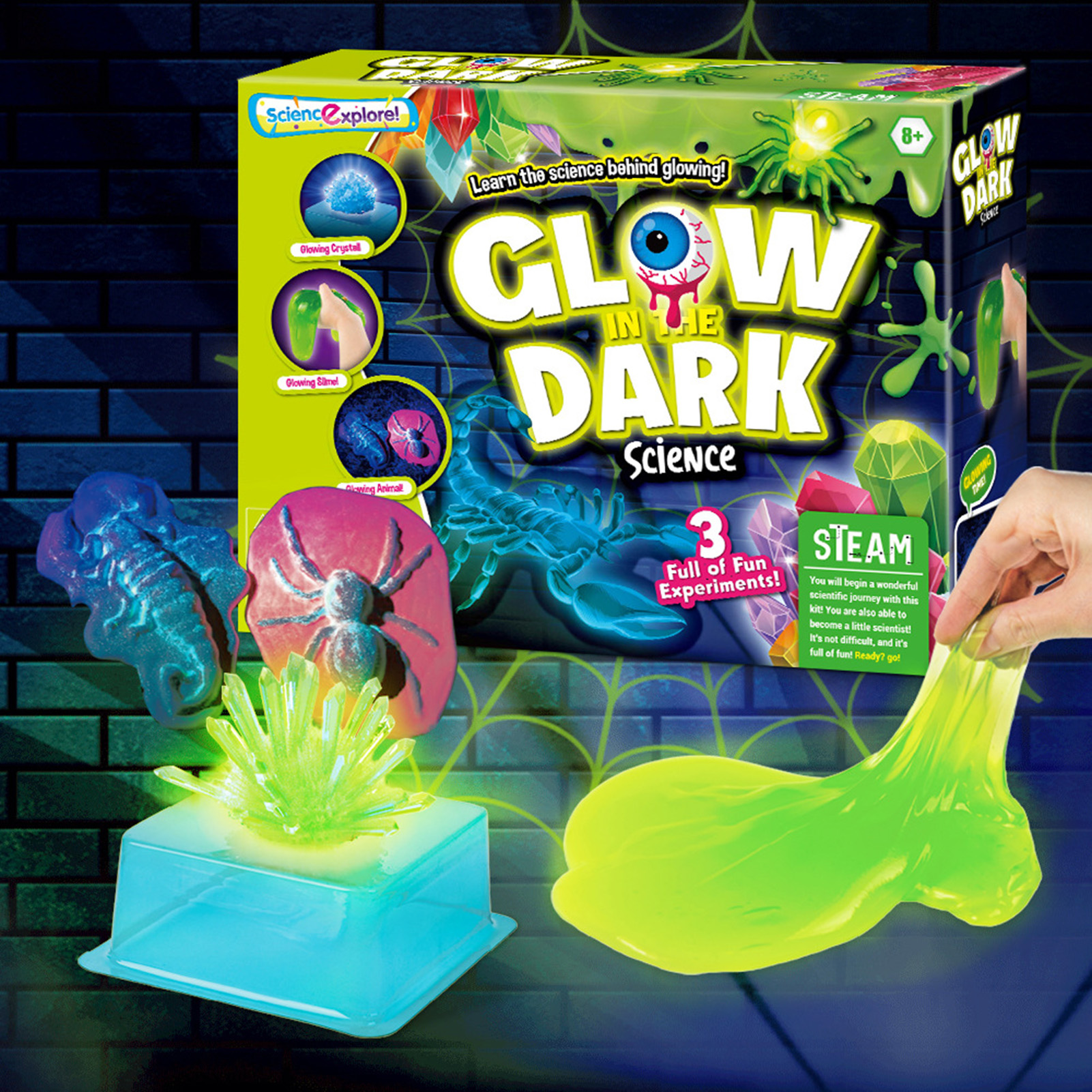 Glow In The Dark Plastic Luminous Crystal Experiment