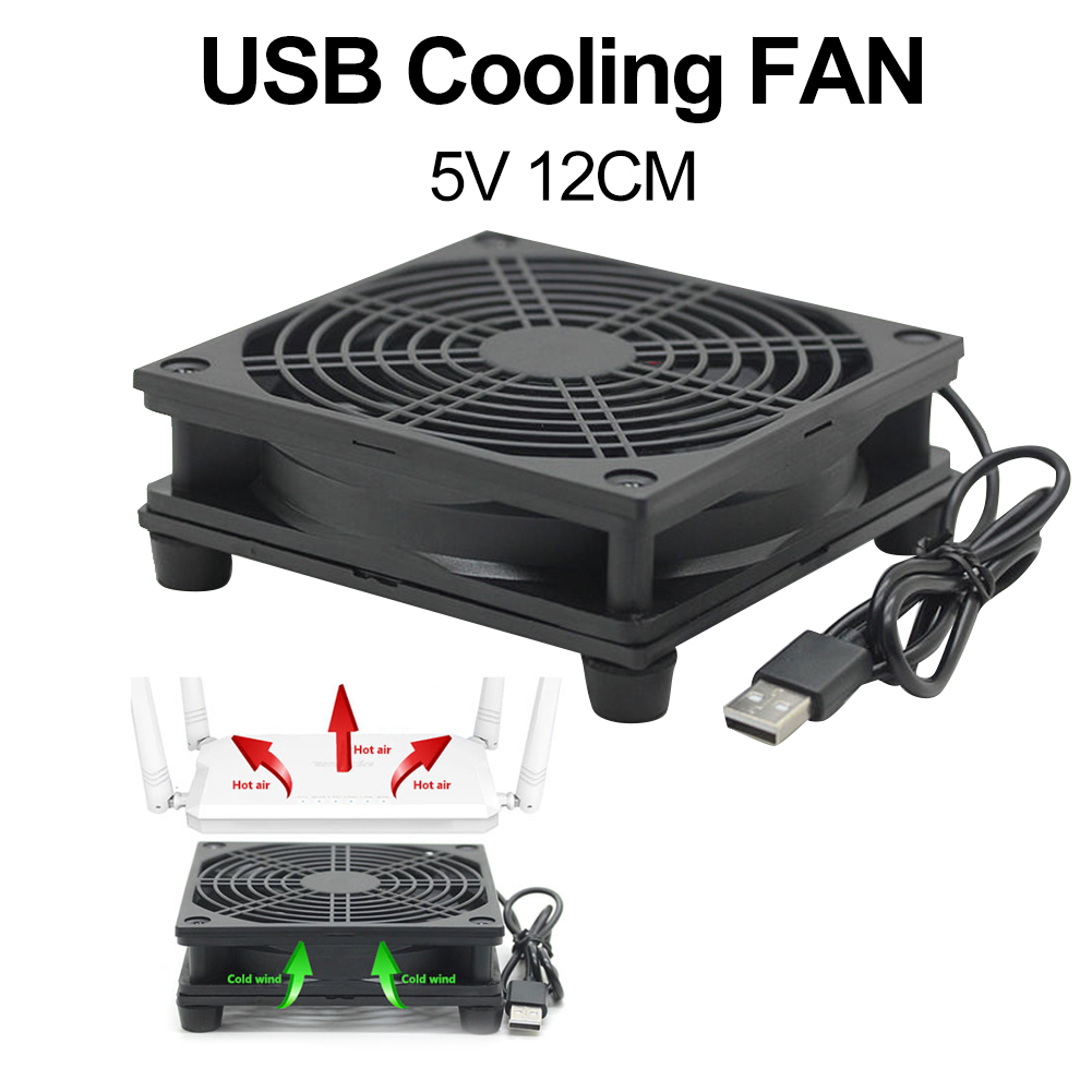12cm 5V USB Supply TV SetTop Box Router Radiator Cooler Air Cooling