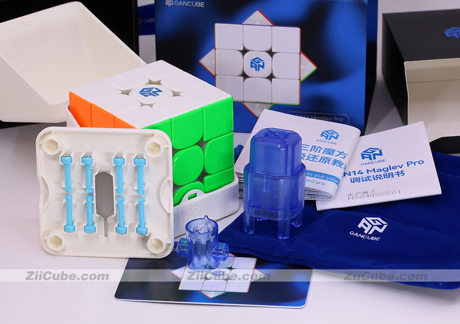 Bukefuno GAN 356 ME UV 10e Anniversaire Version Cube Magique 3x3 Magnétique Speed - Puzzle Magic sans Autocollants 3x3x3 Cubes Gans (GAN356 ME UV Spéciale 10e Anniversaire