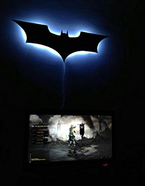 3D Batman Led Wall Lamp - Gaming WALL Decor - Gaming room decor - Color Black