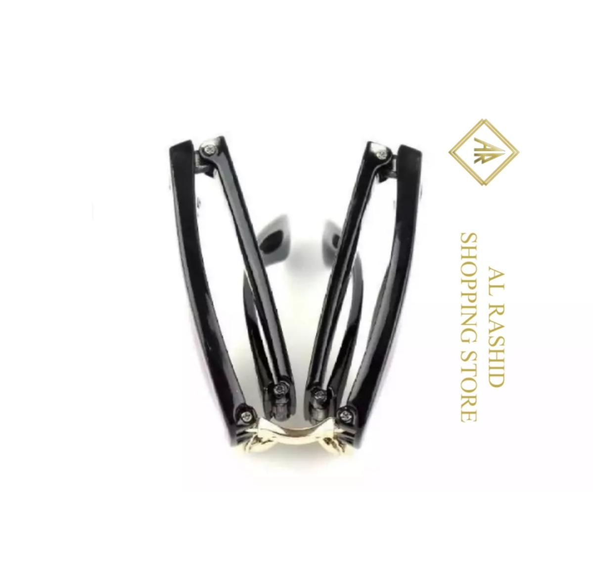 AlRashid Shopping Store Folding Sunglasses Frame Black Lens Color White Black Green 100% Quality Of Glass With Free Box