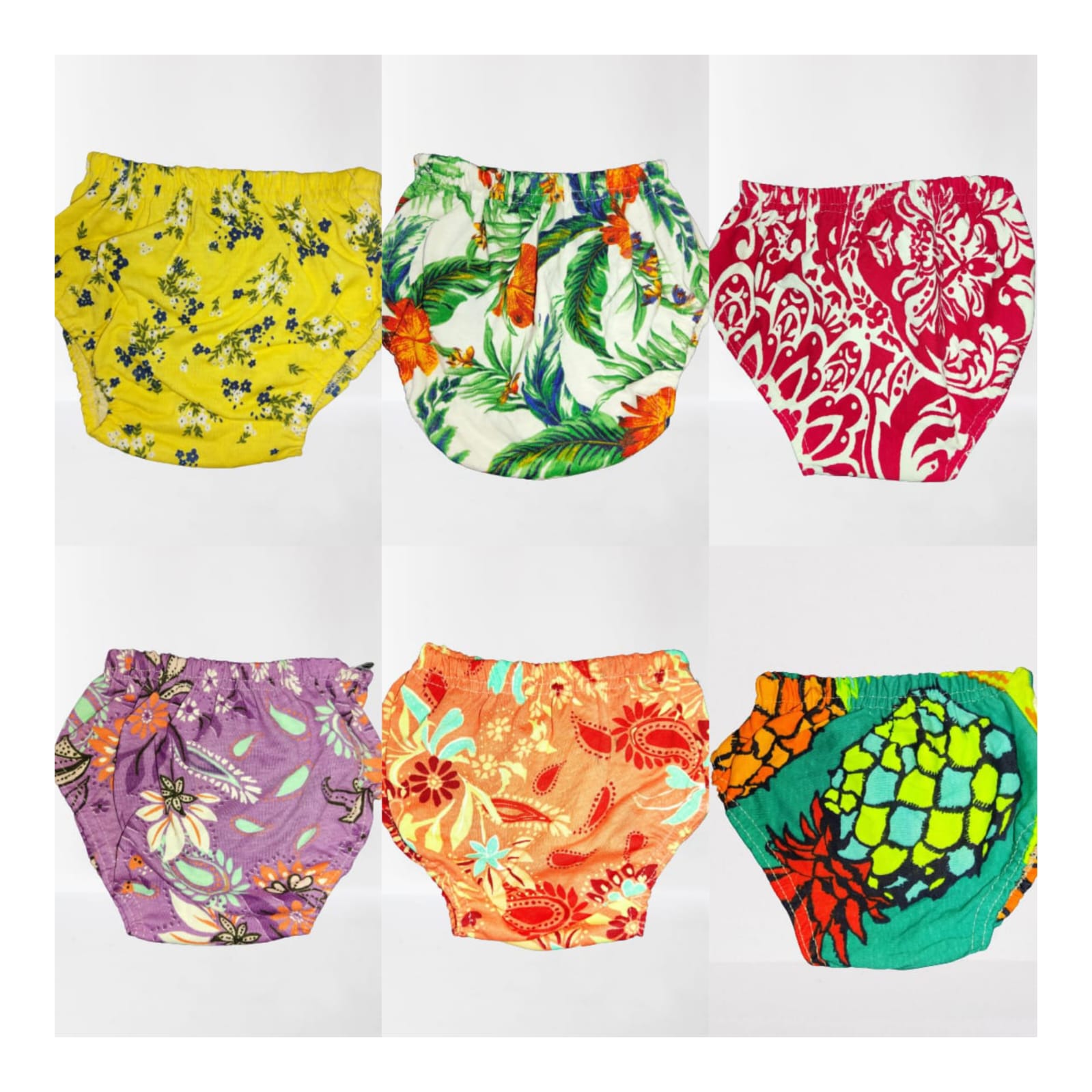 Pack of 12 Baby Panties Cotton Diaper Cover In Multicolors
