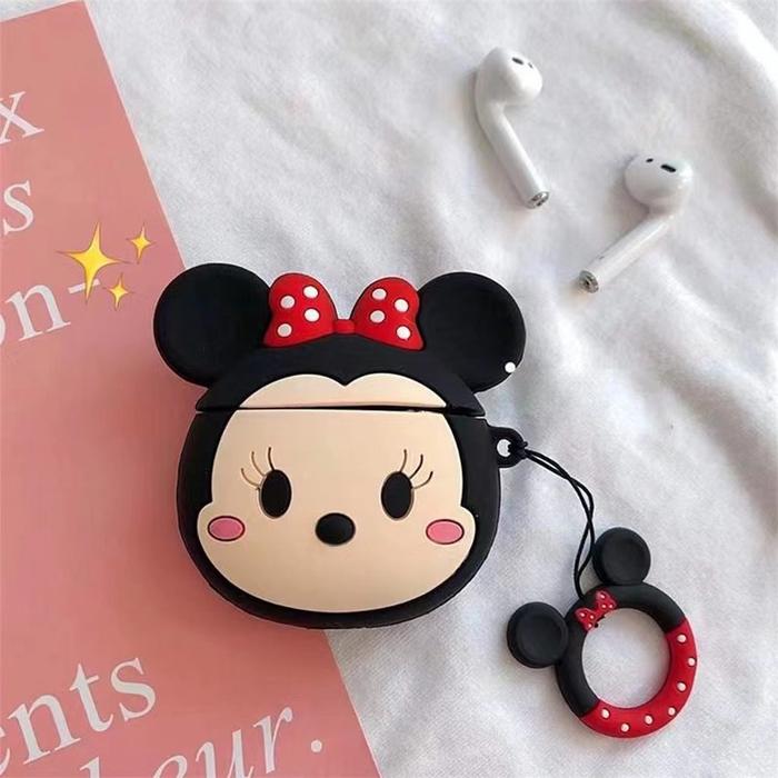 Cute Character 3D Silicone Protective Case Compatible for 𐤠irpods Pro 1 & 2 Case With Hook 𐤠irpods Protective Cover
