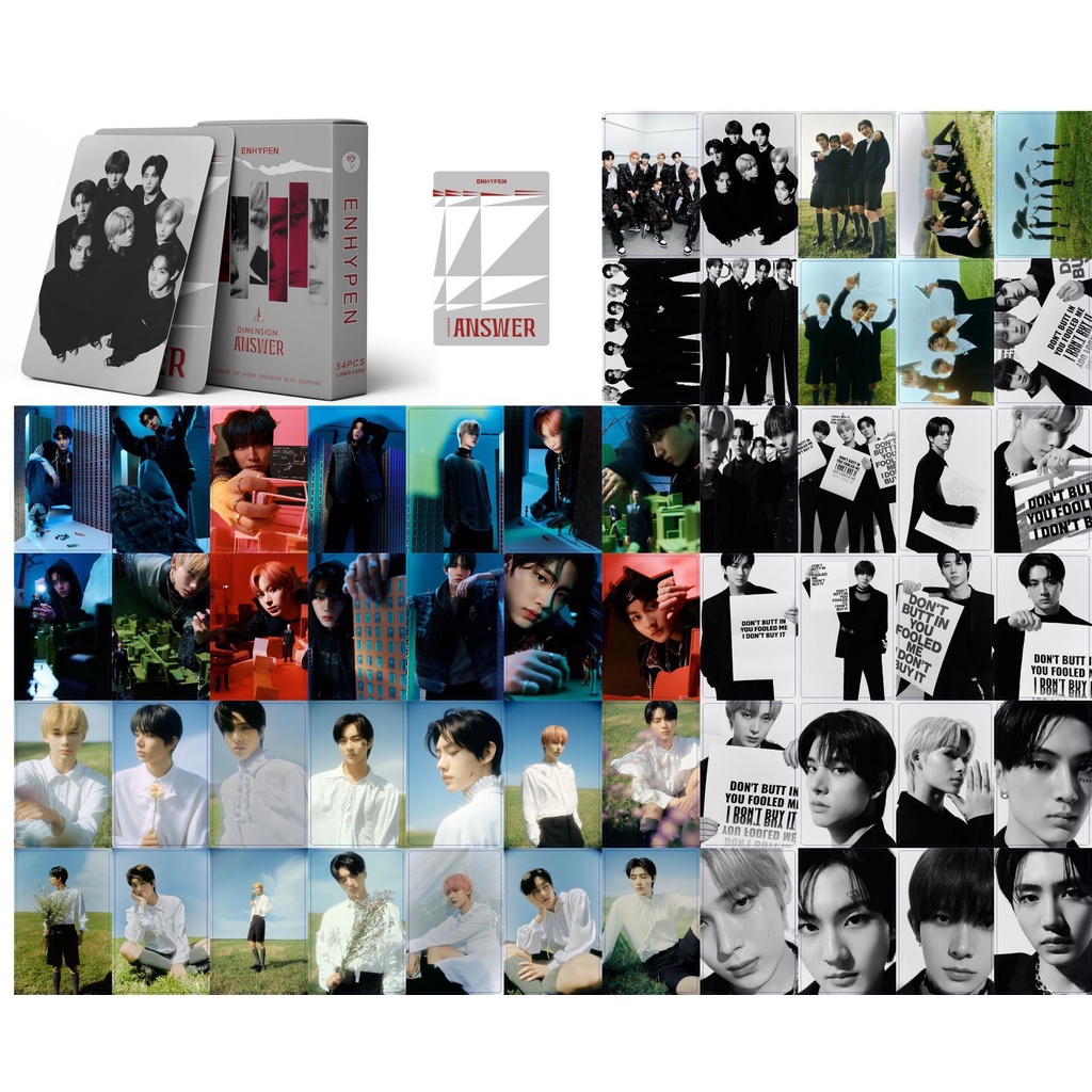 55Pcs Photocards Enhypen No Doubt - Carte Collezionabili Kpop Per Fan, Con Tutti I 7 Membri