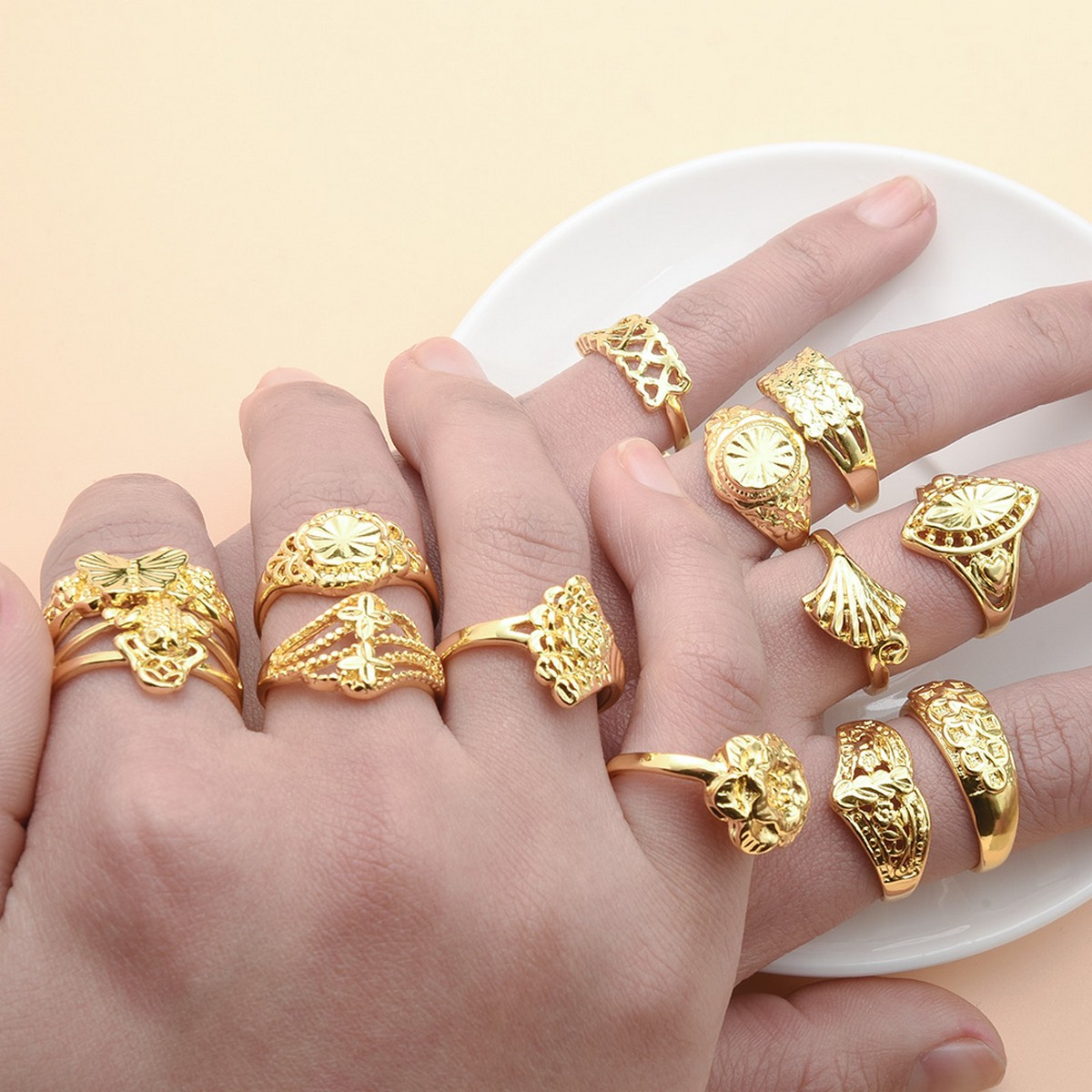Jewellery Rings Simple Multilayer Style Rings-Creative Geometric