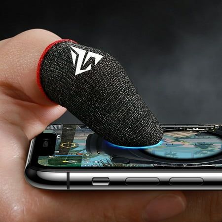 Gaming Finger Sleeves Pack of 1-5 Pairs Breathable Anti-Sweat Touch Screen-Friendly for Mobile & Tablet