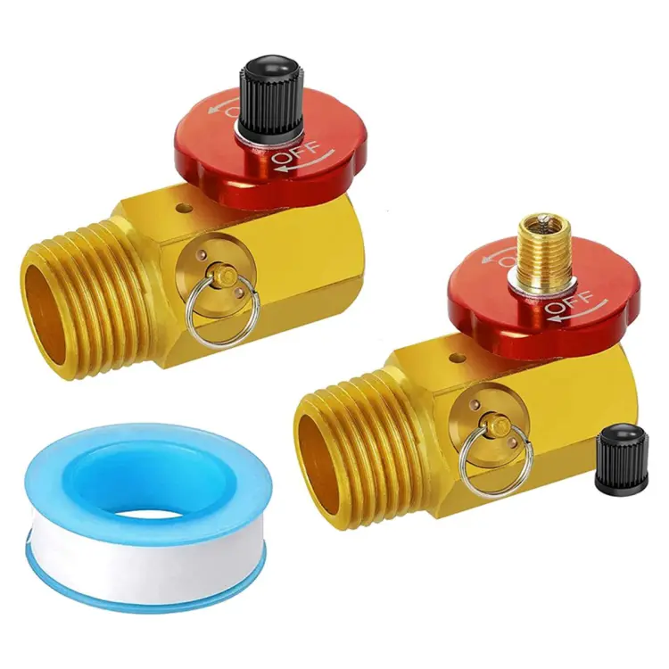 Pack Air Tank Manifold with Fill Port, Safety Valve and 1/2 Inch NPT Tank  x 1/4 Inch NPT Hose x 1/8 Inch NPT Gauge