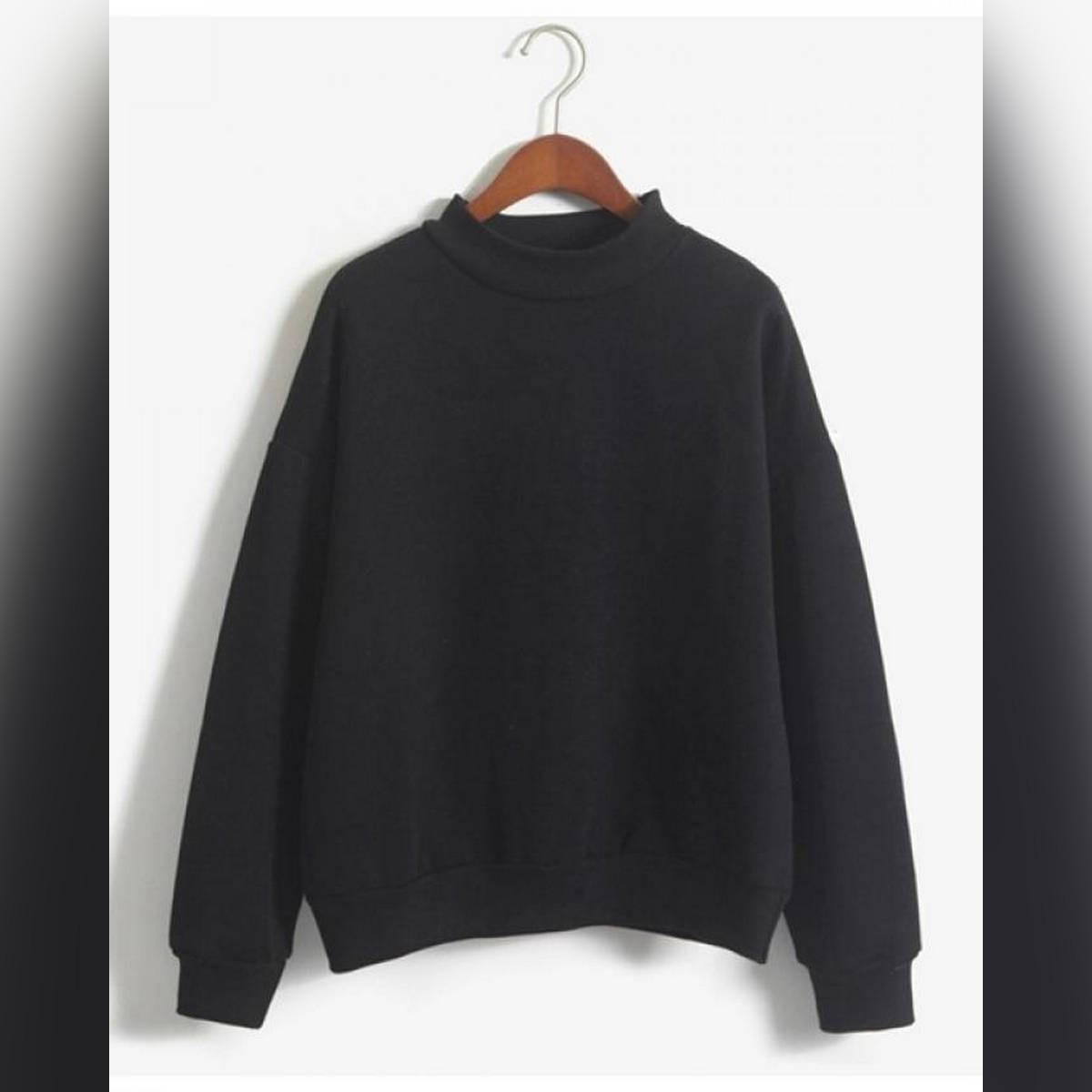 Jack Beos Sweatshirt 2018 Winter Casual Loose Fleece Pullover Black
