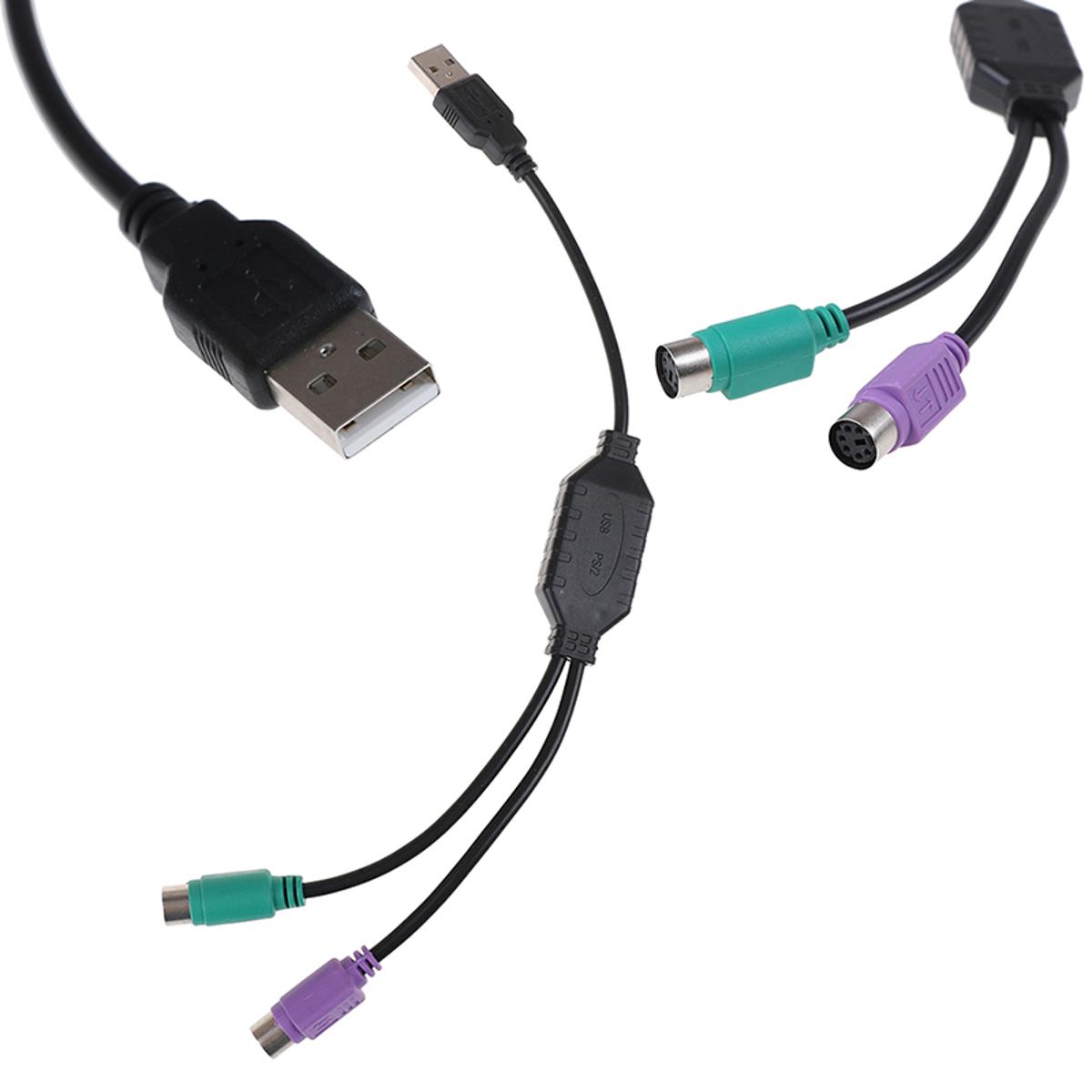 Ps2 Adapter Value USB To 2X PS/2 Converter - USB Type A To Dual PS/2 ...
