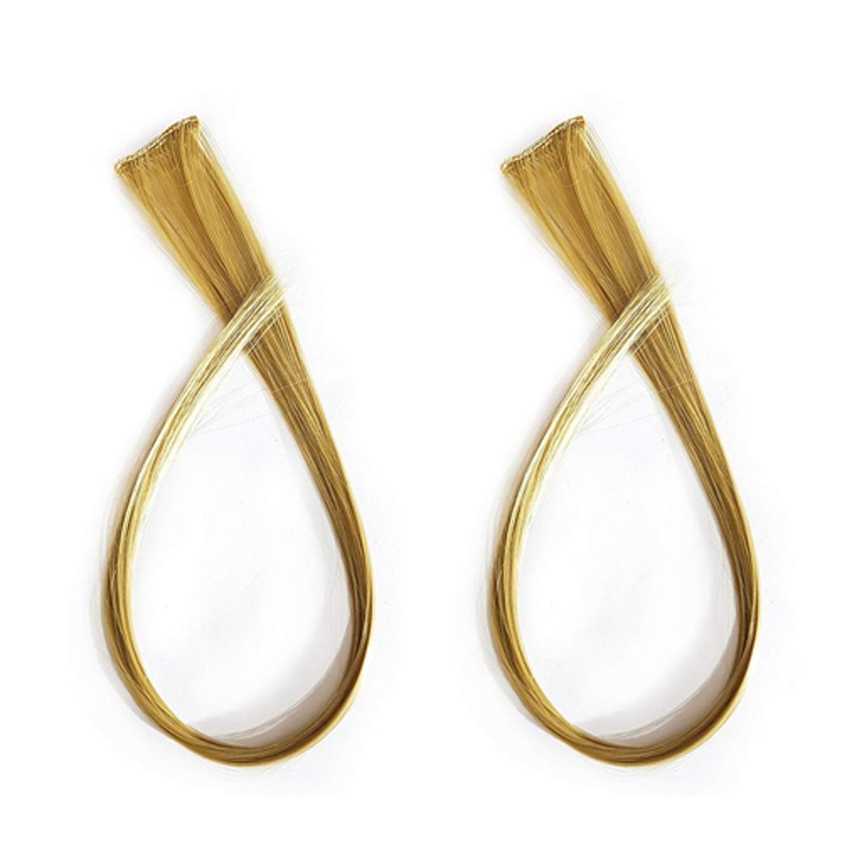 Pack of 2 golden hair mini extensions
