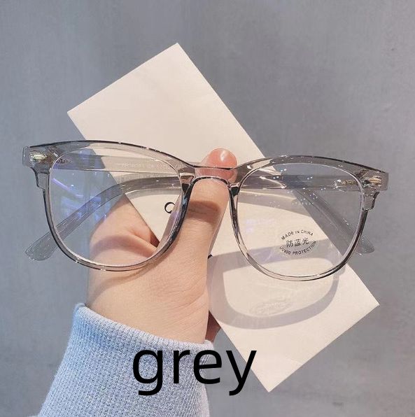 Anti-blue Light Glasses Retro Women Square Frames Flat Light Glasses Blue Computer Goggles