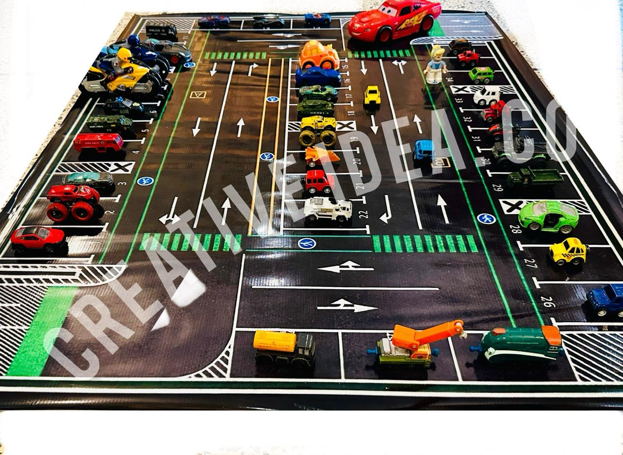 kids car playing mat children brain and physical & healthy activity plastic water proof