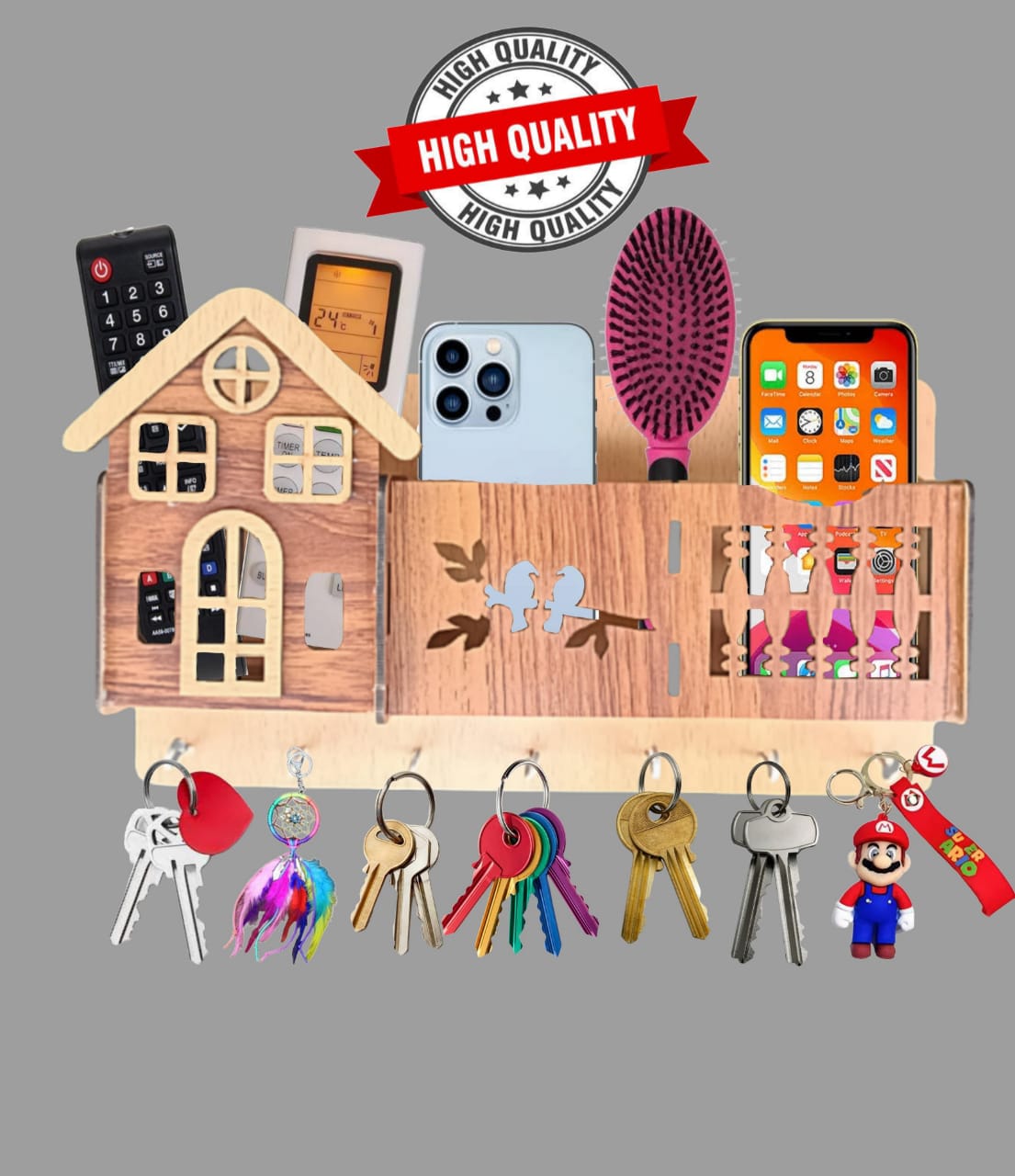 New 3D Wood Key Holder | rack | wall shelf | Home Decoration items | Wall Decoration items for room | Wall Hanging for keys | Wall Hanging For Home Decoration | key organizer | Fancy handmade key holders | Decorative wooden wall rack for key & mobile