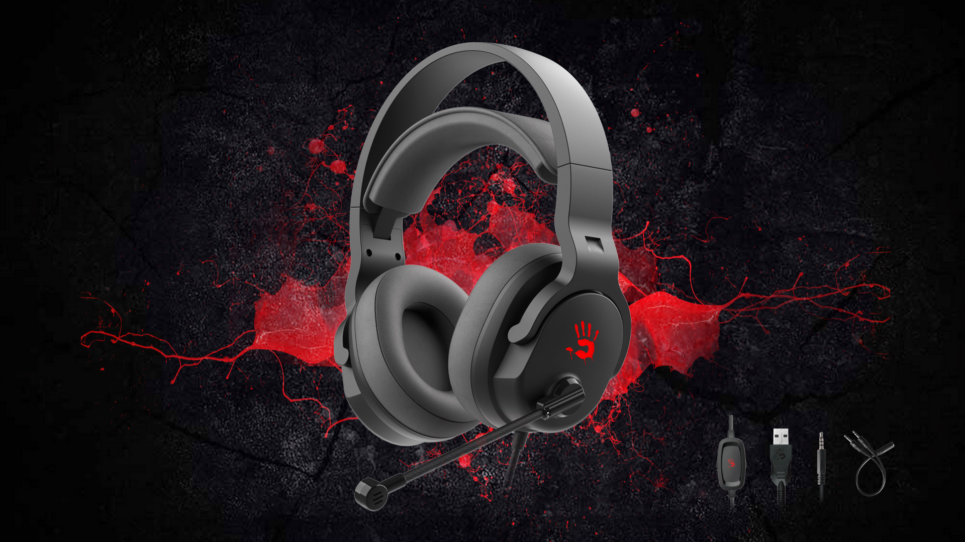 A4Tech Bloody G330P Wired Surround Sound Gaming Headphones 50MM Drivers 7 Color Light Black 12 b5fdec603566684d770a8121cd1ceca7