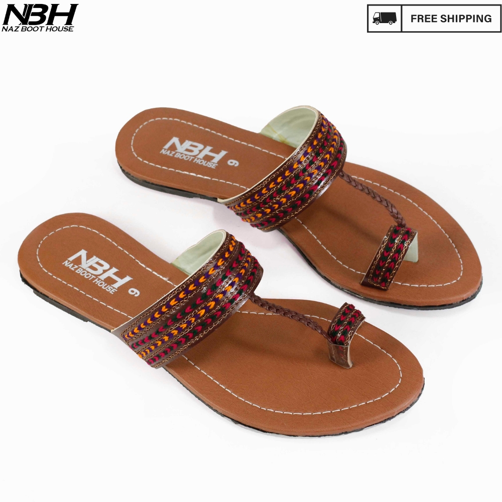 NBH Slippers For Women - Kolapuri Chappal For Women - Flat Slippers For Woman - Ladies Chappal - Daily Use Chappal For Girls - Comfortable House Slipper - Chappal For Women - Sandals For Girls - Sleepers For Girls - Perfect Gifts For Girls