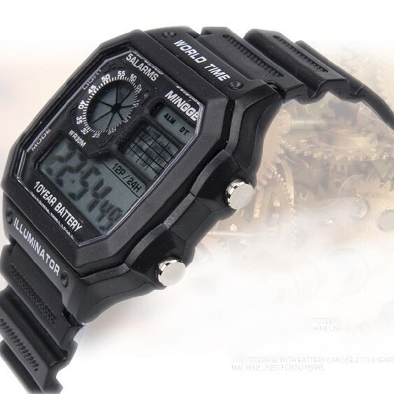 Digital Sports Luminous Waterproof Slim Watch