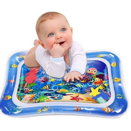 Inflatable Tummy Time Premium Water Mat For Babies Infants And Toddlers Fun time Play Activity Pad For 3 to 24 Months, Strengthen Your Baby's Muscles, Portable