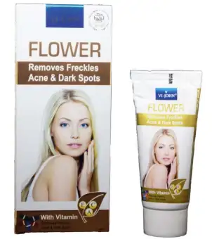 flowers and freckle cream