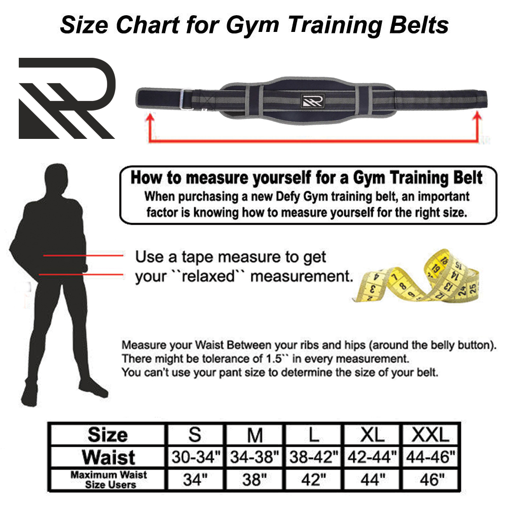 HR TradersWeight Lifting Belt Training Gym Fitness Bodybuilding Back Support Workout Gray
