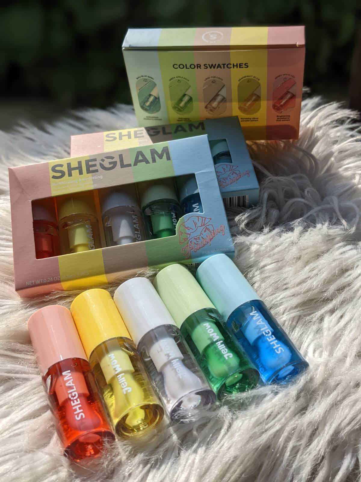 SHEGLAM Jelly Wow Lip Oil Set 5-in-1 | Hydrating Lip Gloss for Soft and Glossy Lips