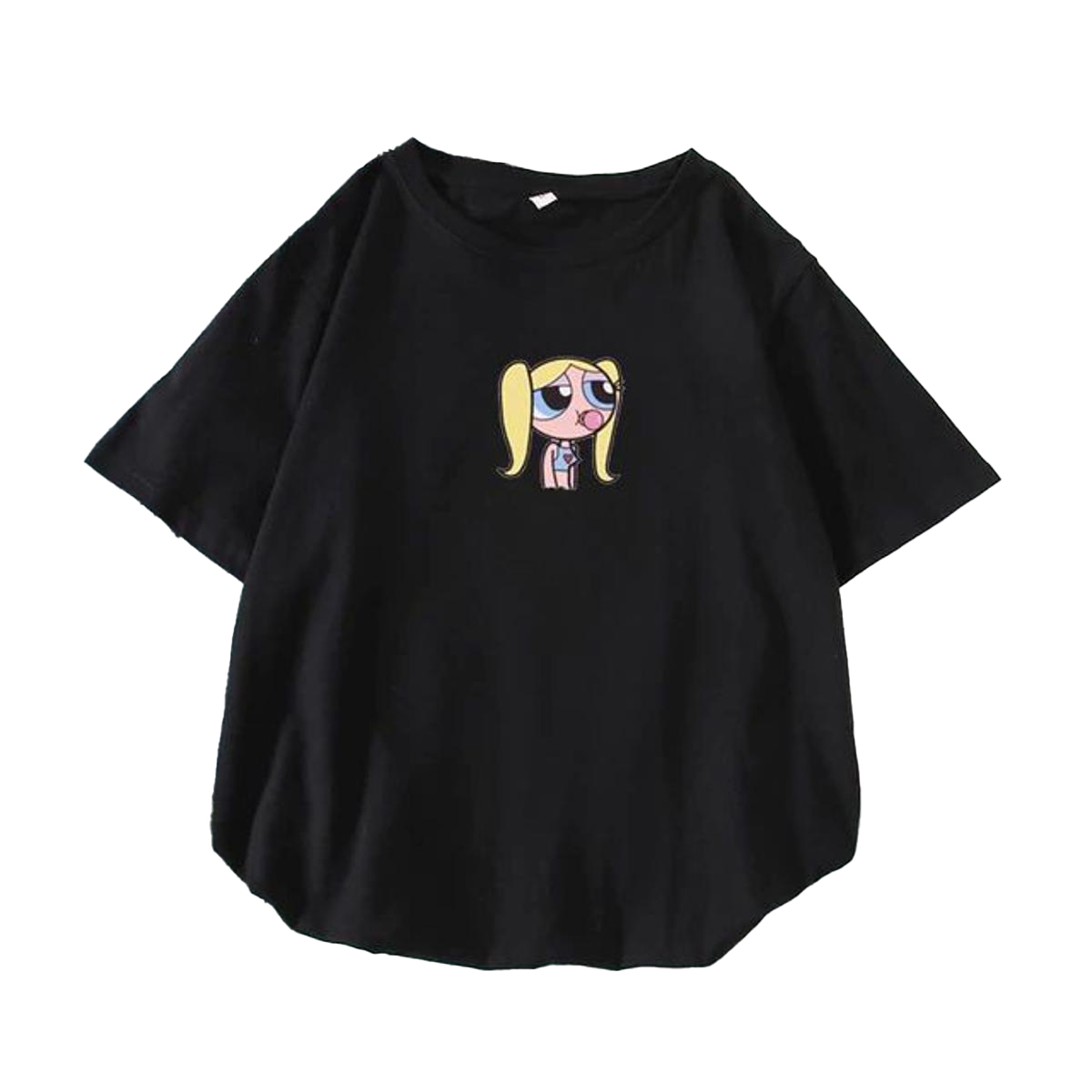 Classy Look Tag  Power Puff Girls Printed Theme Summer Top Half Sleeve Tee Shirt Round Neck Cotton Trendy T-shirt Casual Tshirt Spring Wear Smart Fit Half Sleeve Tee Shirt for Women/Girls
