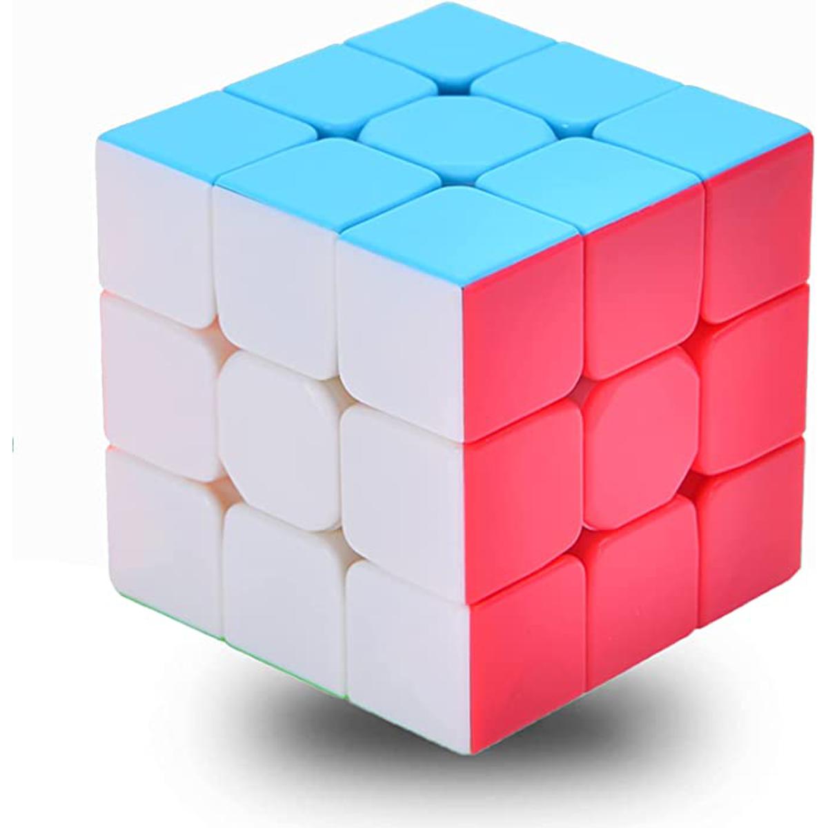 Classic Speed Cube 3x3x3, Full Size 56mm Stickerless Magic Cube Puzzle Toy, Cube Easy Turning & Smooth Play Durable Puzzle Cube Toy - D10493