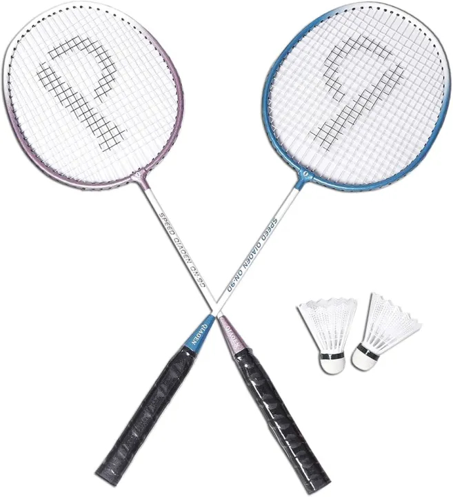 Pair of Badminton Rackets Lightweight Durable Alloy Shuttle Racket Set for Adults & Beginners Non-Slip Handle Grip for Casual Play & Practice Available on SR.SPORTS