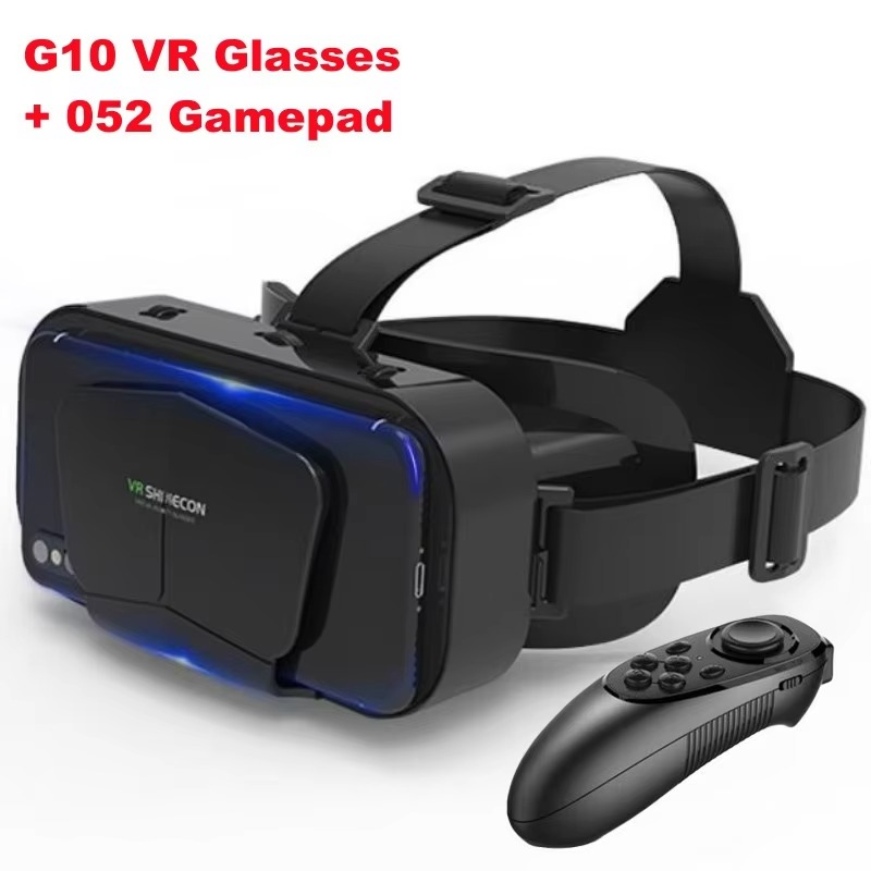 Shinecon G10/G12 New 3D Virtual Reality Gaming Glasses Headset for  Inch Smartphones VR Full-Screen Helmet with Adjustable Googles high