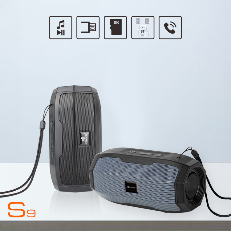 Kisonli cheap model S9 mini USB/AUX portable wireless computer BT outdoor speaker