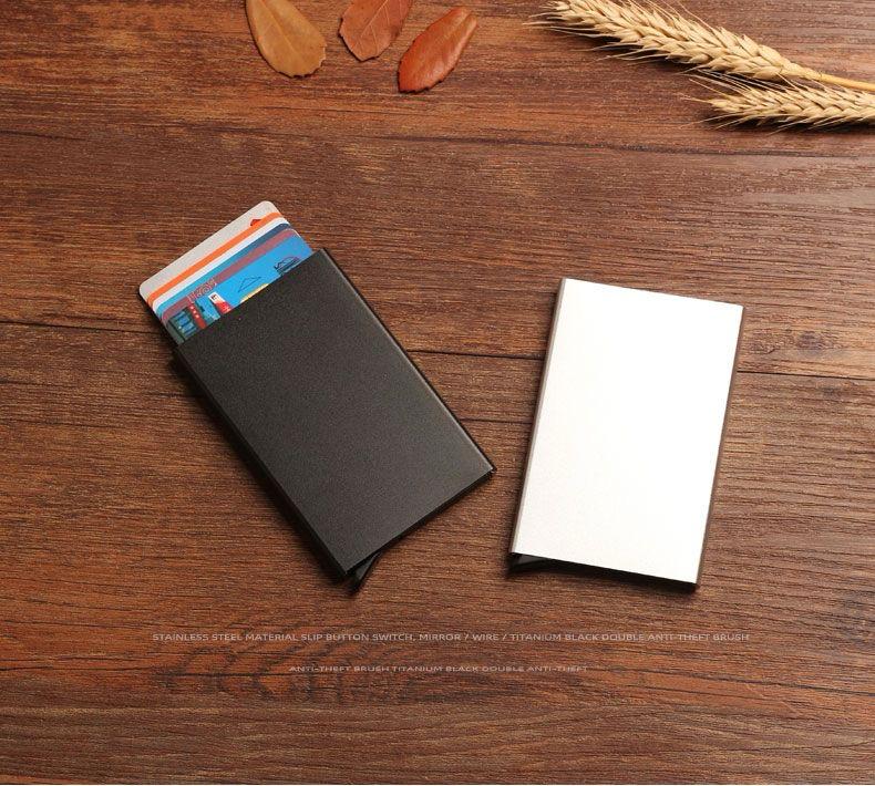 New Automatic Metal Pop Up Card Holder Wallet for Men and Woman Slim wallet Small Card holder