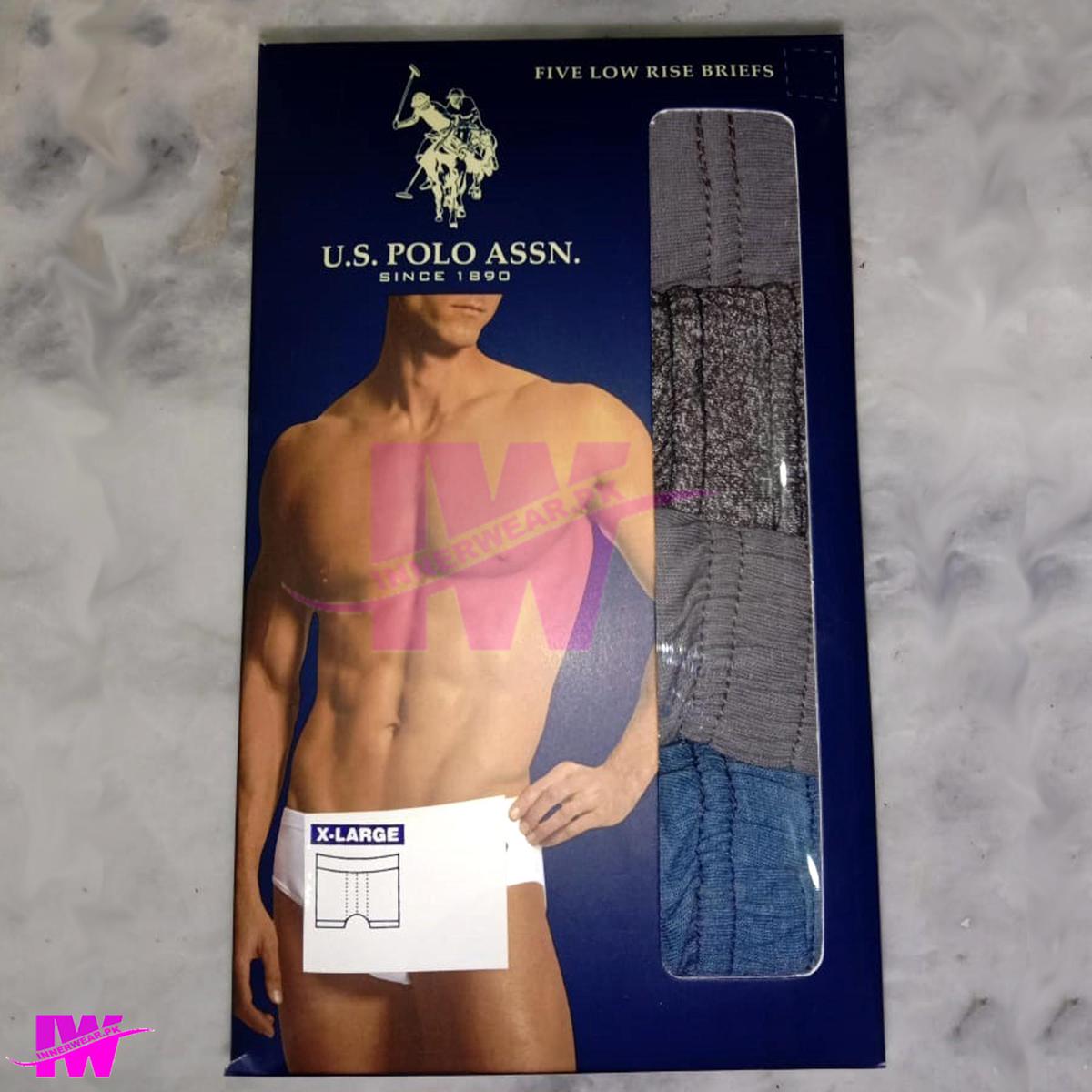 Pack Of 3 Mens Boys Underwear Soft Cotton Low Rise Briefs Multi Colors U.S. POLO ASSN. InnerWear