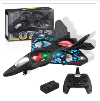 4DRC V32 Remote Control Fighter Jet – Foam RC Airplane with LED Lights, 360° Flip, Stunt Roll & Rechargeable Battery | RC Training Jet for Kids & Adults