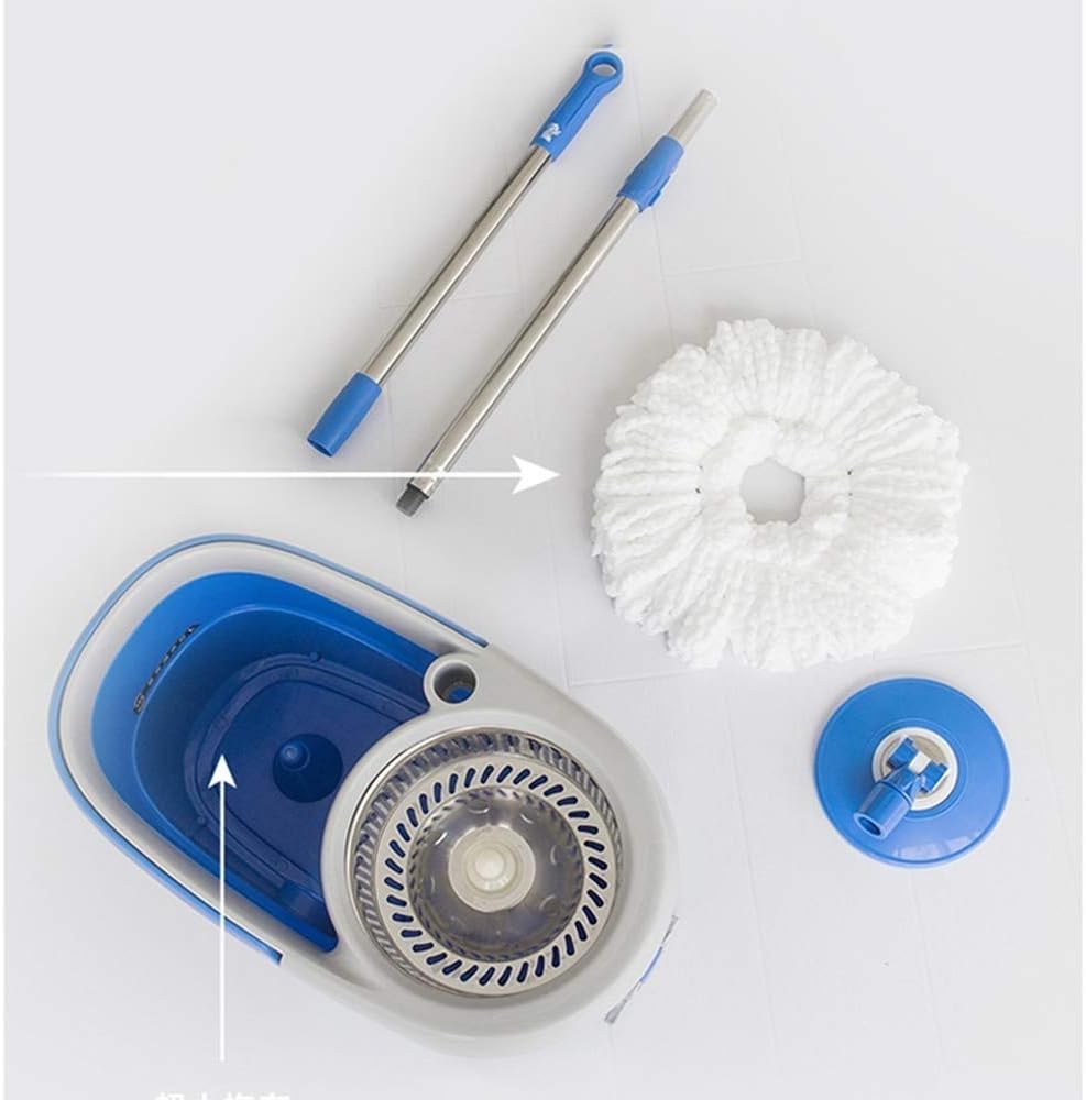 Primo Spin Mop Stainless Steel Mop With Bucket - Microfiber Home Clean Mops