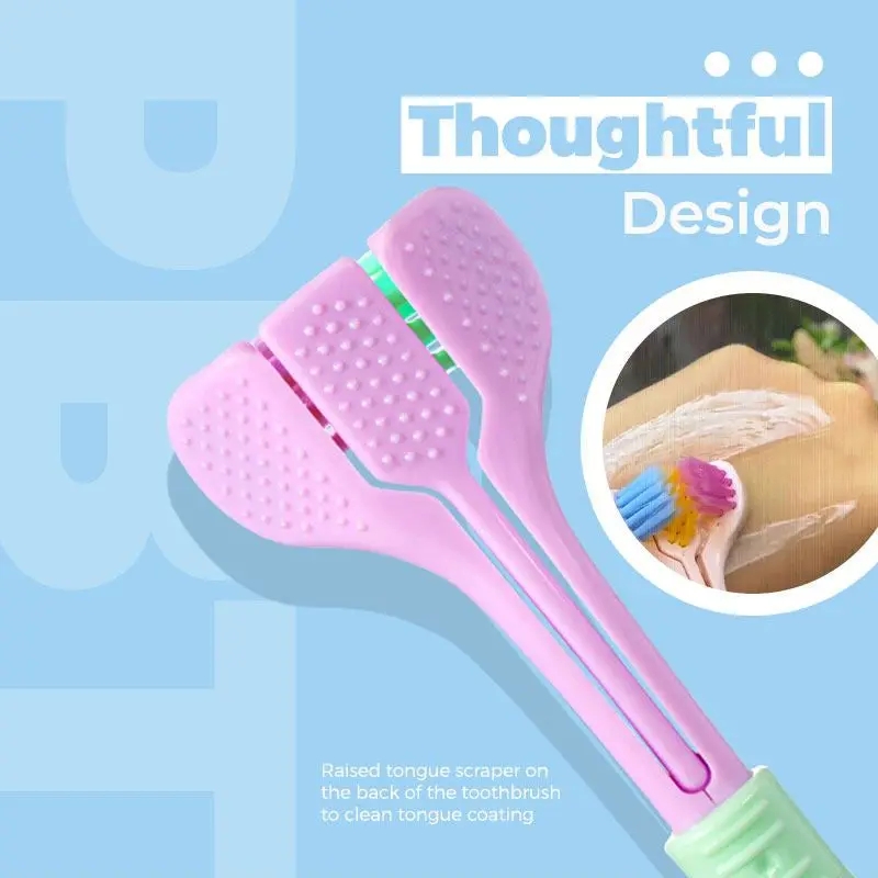 Three Sided Soft Toothbrush Ultra Fine Soft Bristle Adult Toothbrush Oral Care Safety Teeth Brush