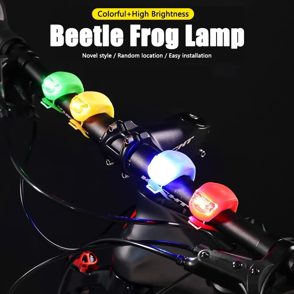 Bicycle Lights Portable Frog Lights Night Riding Warning LED Colorful Lights Road Mountain Bikes Taillights Bicycle Accessories