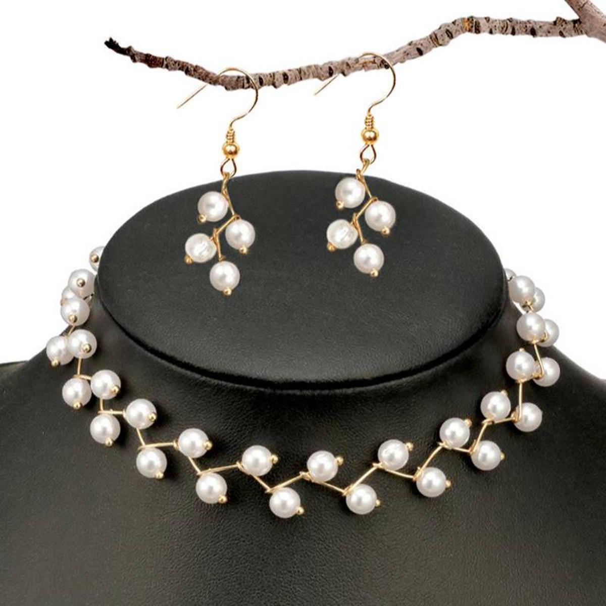 Choker Necklace With EarRings for Women Girls