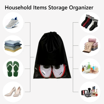 20 Piece Travel Shoes Storage bag with clear window non-woven with PVC Bag