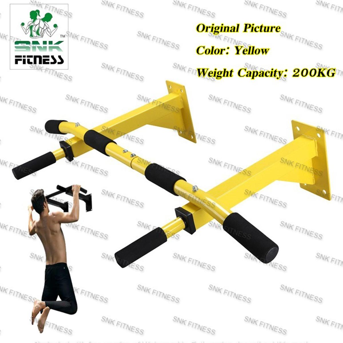 Imported Design Iron Gym bar Chin up Bar Pull Up Bar Yellow