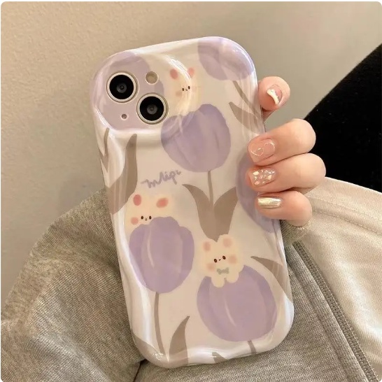 Cute Rabbit Flower Floral Case For Xiaomi Redmi 13C(4G) 13C(5G) PoCo