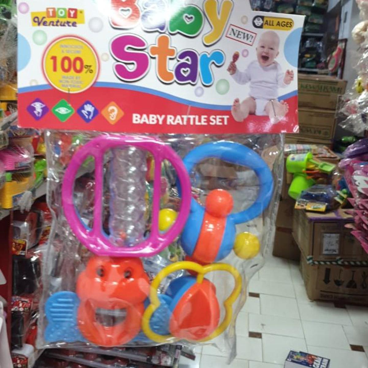 Baby Star Rattle Set Toy For Newborn Baby