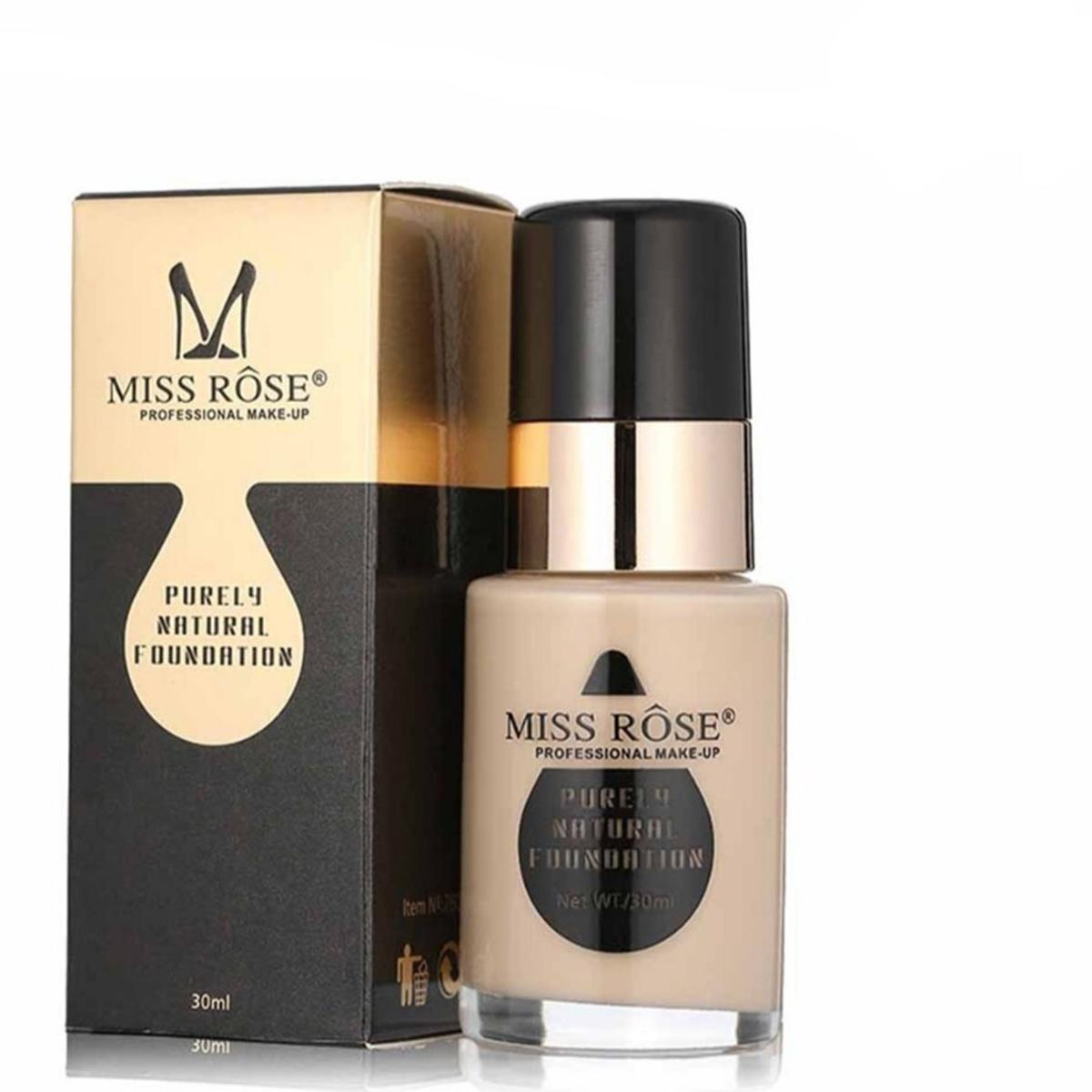 Miss Rose Waterproof Moisturizing Oil Free Full Coverage Deep Whitener Liquid Foundation 30Ml