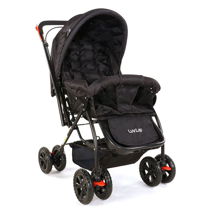 LuxLap Compact Lightweight Stroller with 3-Position Recline and Adjustable Jogging Features - Import Quality High-Performance Pram