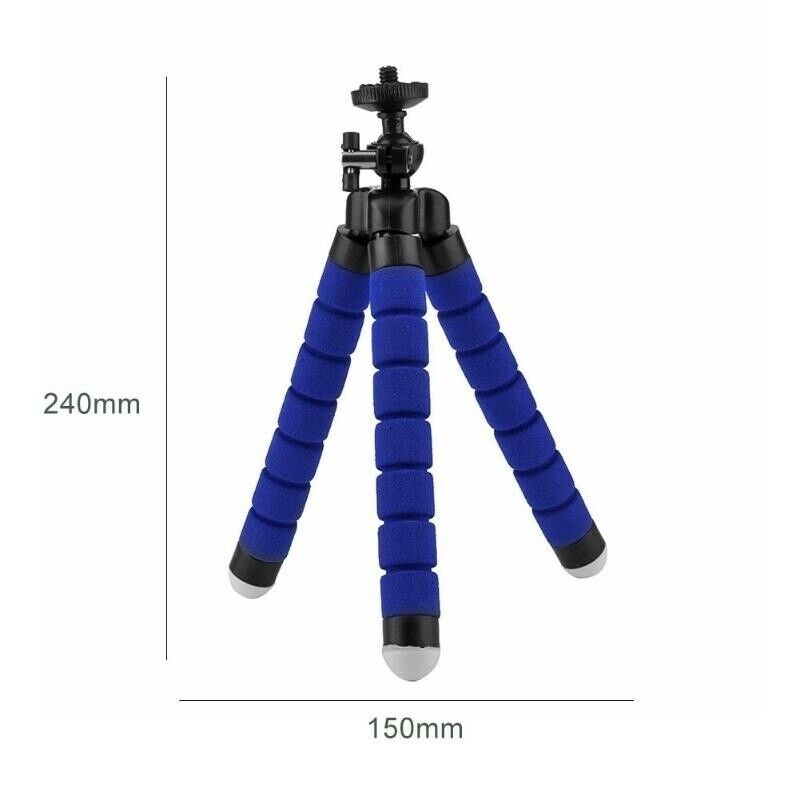 Flexible Tripod Mini Universal Octopus Leg Style Portable and Adjustable Tripod Stand with Clip Bracket Mount Holder for Mobile Phone, Cellphone, Smartphone, Digital Camera