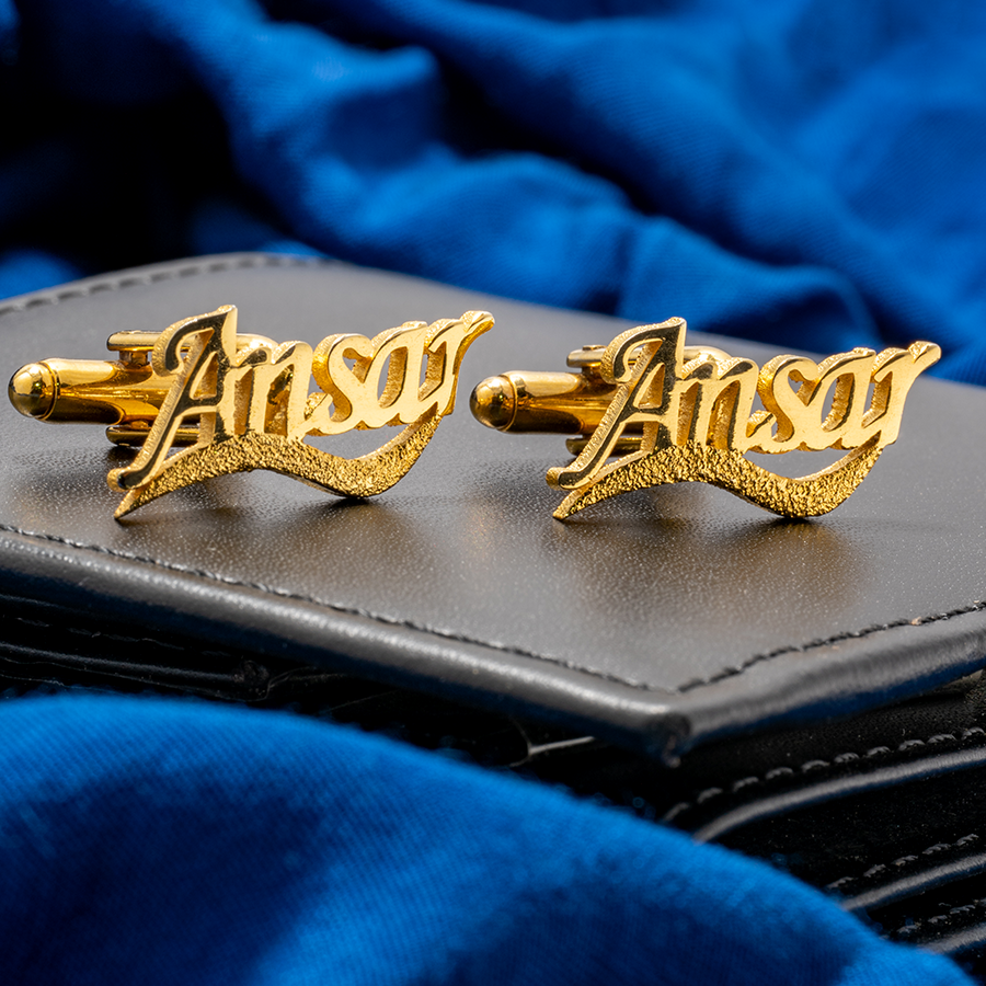The Jewel Lodge Cufflinks For Men with Name, Boys Accessories, Studs for Men, Men accessories, Name studs for men