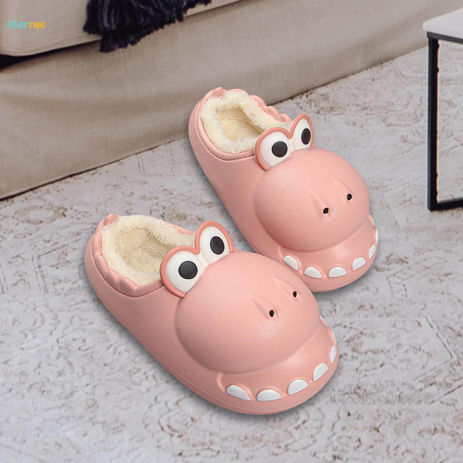 Pink dinosaur online slippers