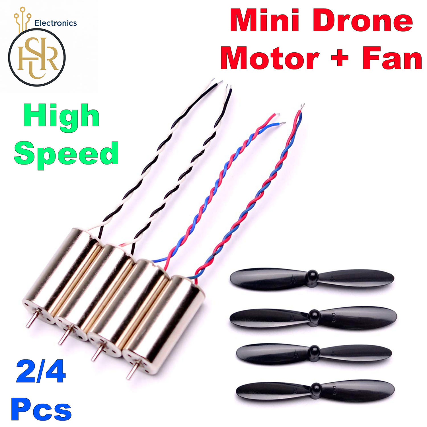 High-Quality Mini Drone Propellers with Motor - Fast-Running Blades for RC Helicopters/Drone - Compatible with DC 3-9V - New