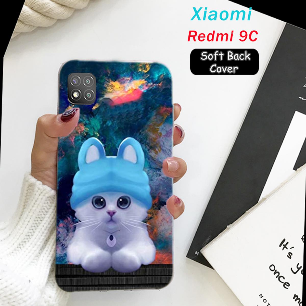 Xiaomi Redmi 9C Pouch Cover Cat Soft Case Cover