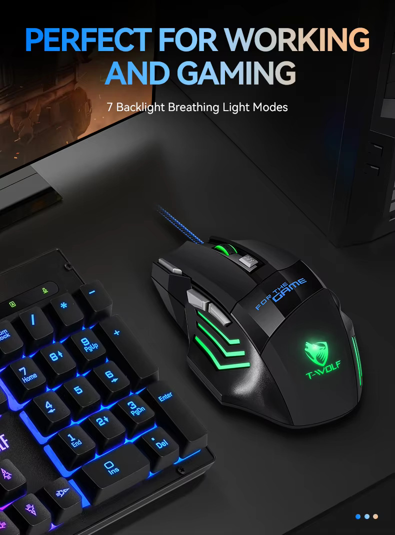 G2 Pro RGB Gaming Mouse with 8 Programmable Buttons + FREE Mouse Pad | 3200 DPI Optical Sensor & 7-Color Breathing LED | Ergonomic Wired USB Computer Mouse with Braided Cable | Daraz Choice FBD - XLO