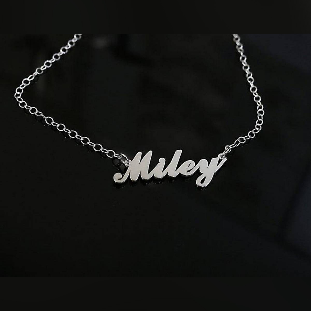 Simple 18k Silver Plated Name Locket Get Any Name Necklace Personalized For Gift Item Customized Jewelry Online Name Necklace Design Silver Plated Buy Online Pakistan Buy Online At Best Prices In Pakistan