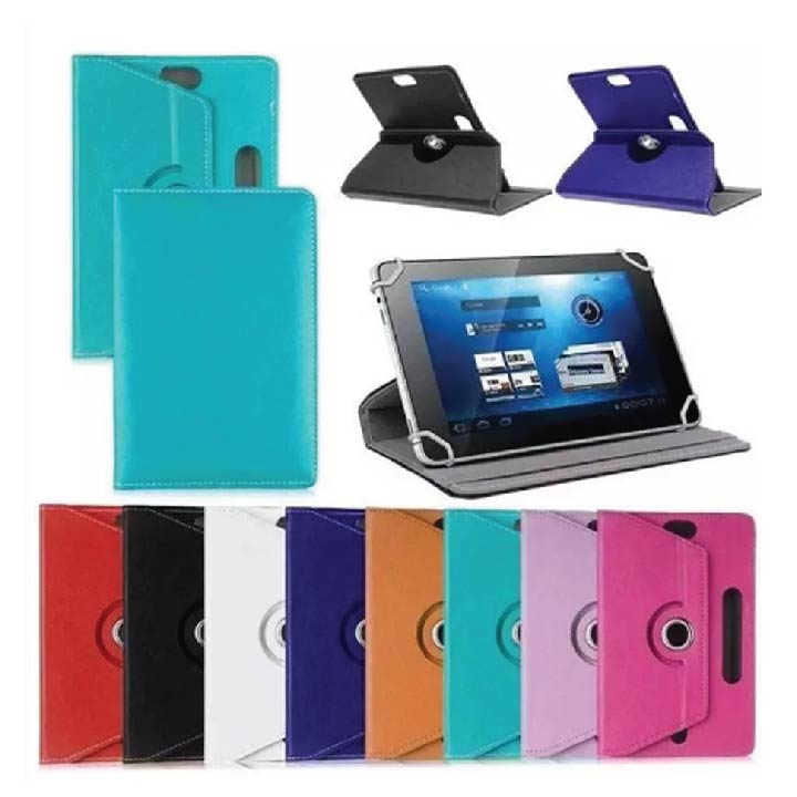 7 / 8  / 10 Universal Leather 360 Rotation Tablet Book Cover For pad And Android Tab